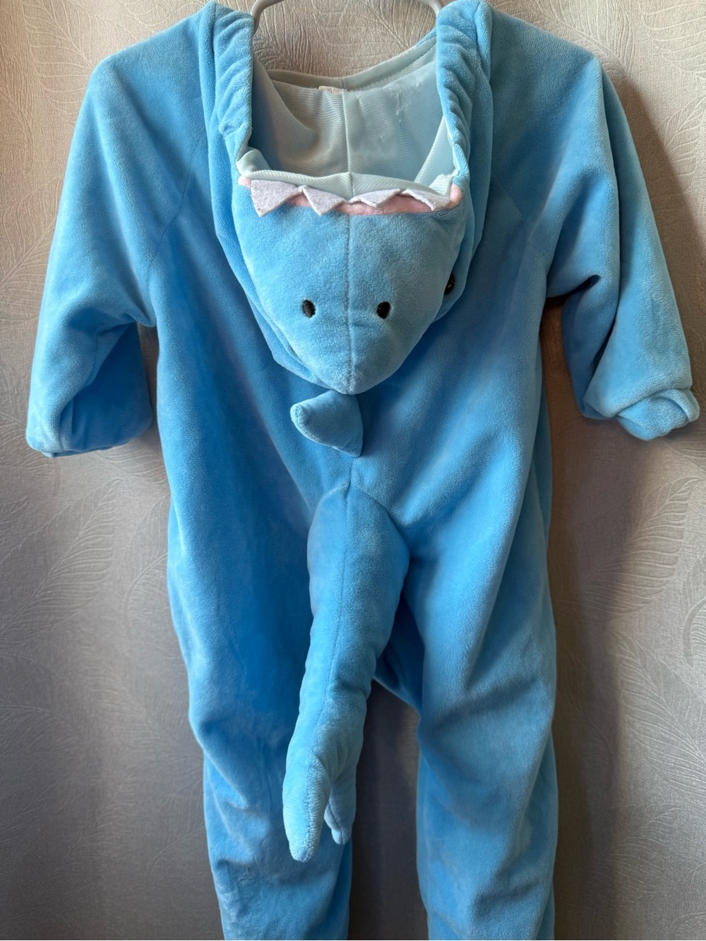 Blue Plush shark Hooded One-Piece for Kids| Costume 6-12 mo